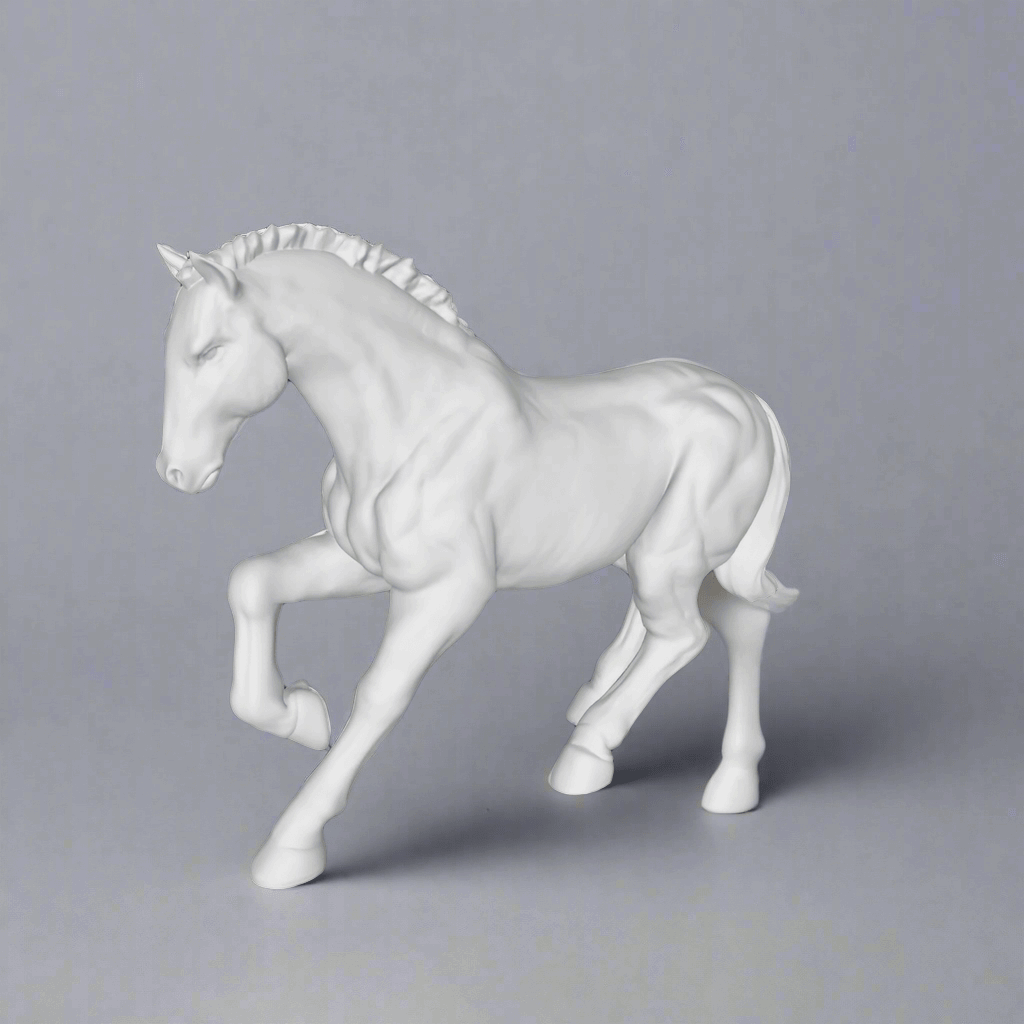 Majestic White Stallion Figurine - Celestial Crafts
