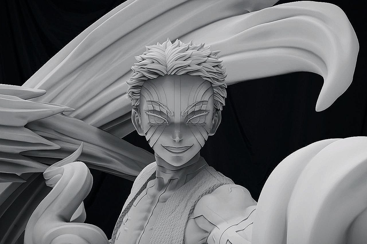 Mystical Demon Warrior 3D Model - Fantasy Fighter Sculpture for 3D Printing - Celestial Crafts