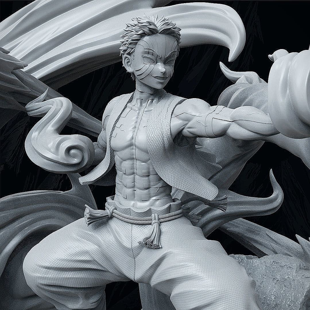 Mystical Demon Warrior 3D Model - Fantasy Fighter Sculpture for 3D Printing - Celestial Crafts