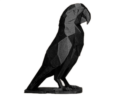 Geometric Parrot Sculpture – Tropical Modern Bird Decor