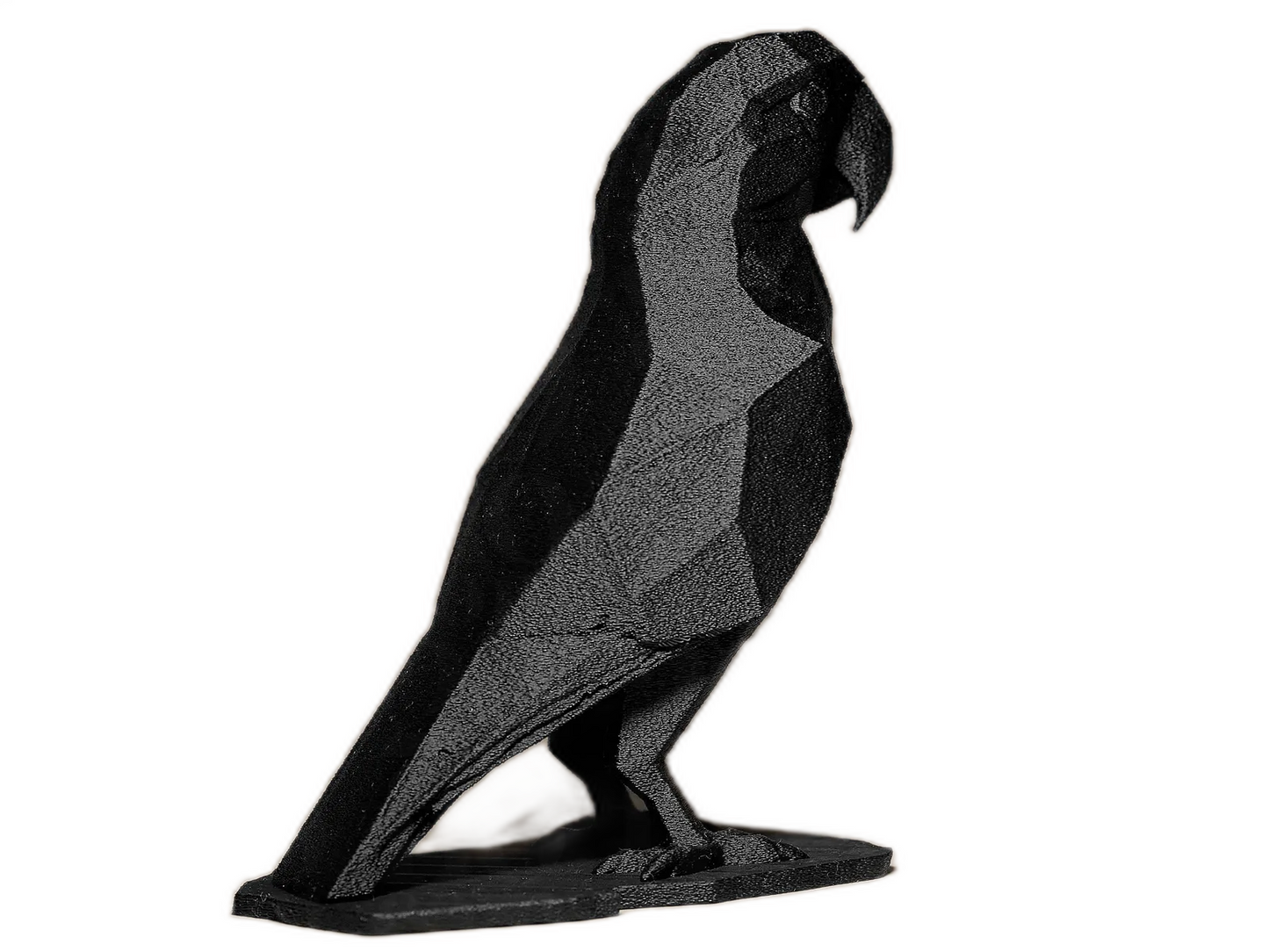 Geometric Parrot Sculpture – Tropical Modern Bird Decor