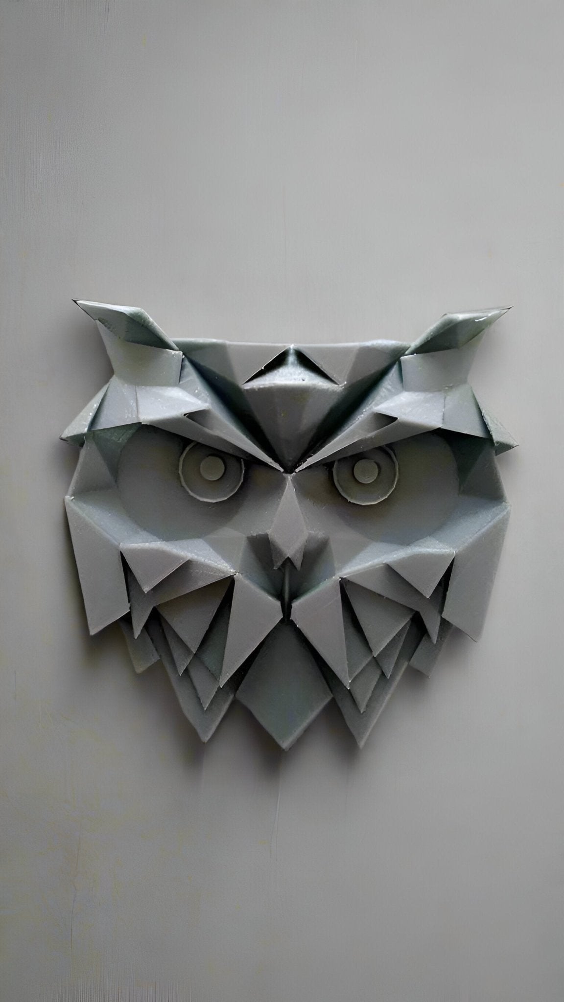 Geometric Owl Sculpture - Modern Art 3D Printed Decor - Celestial Crafts