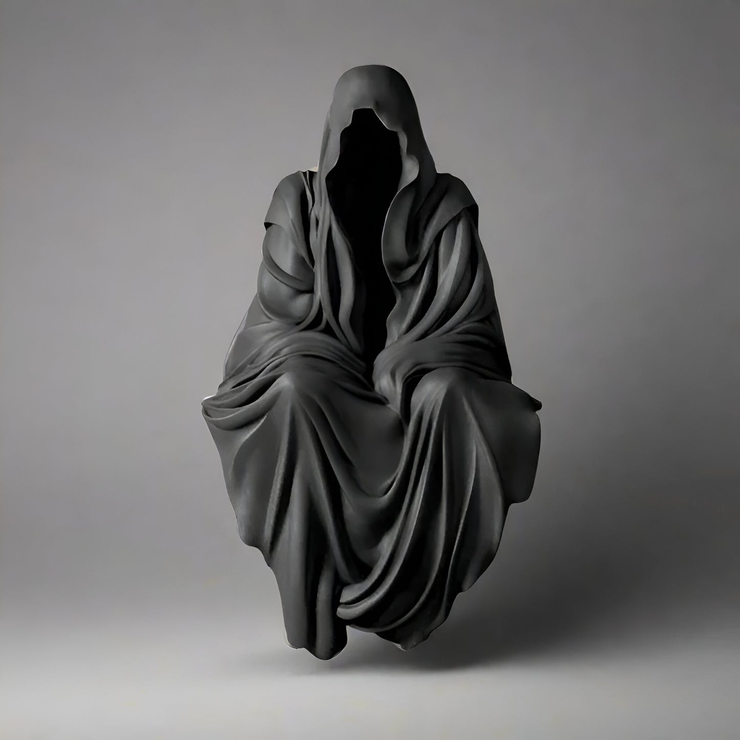 Sitting Ghost Lurking Spectre - Eerie Gothic and Halloween Decor - Celestial Crafts