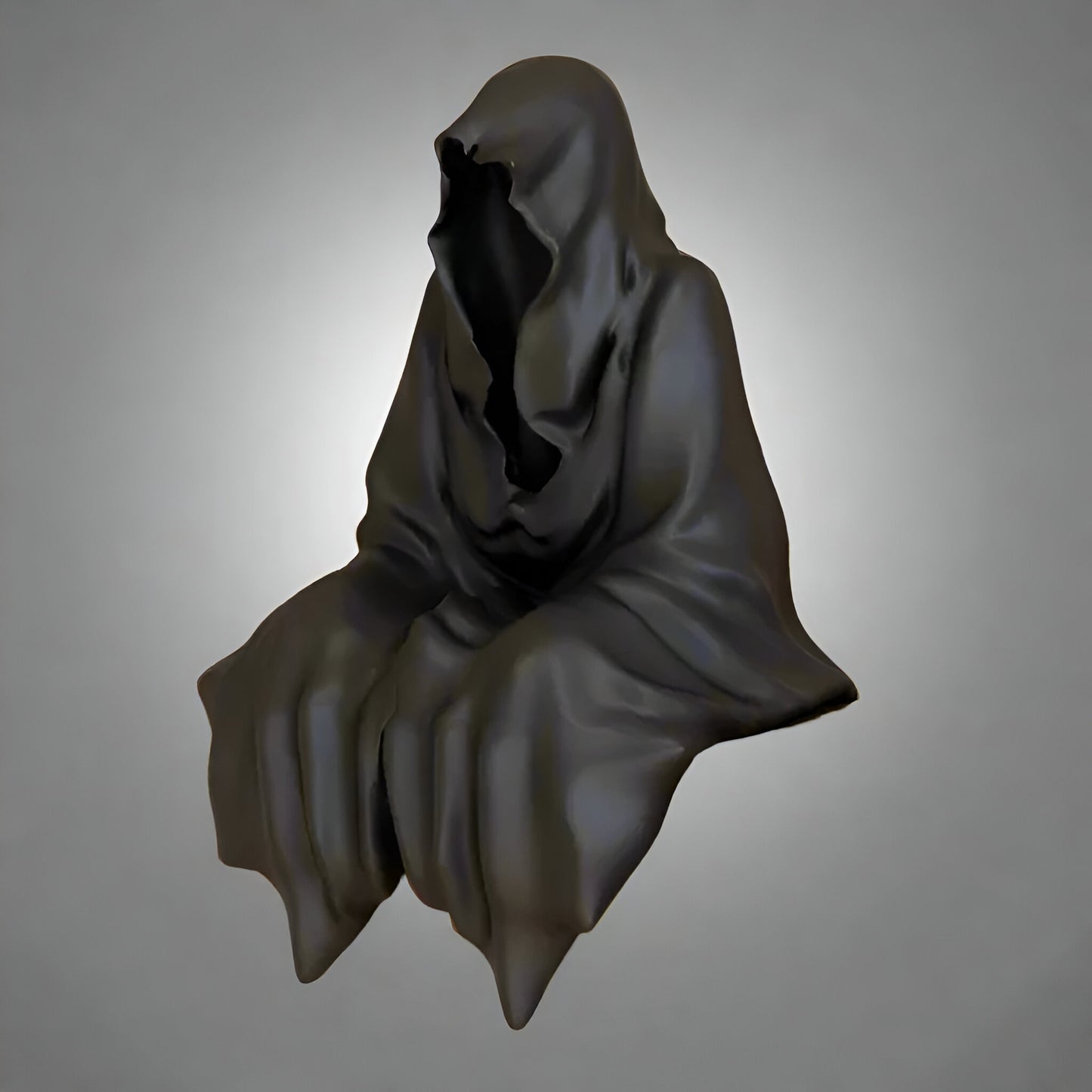 Sitting Ghost Lurking Spectre - Eerie Gothic and Halloween Decor - Celestial Crafts