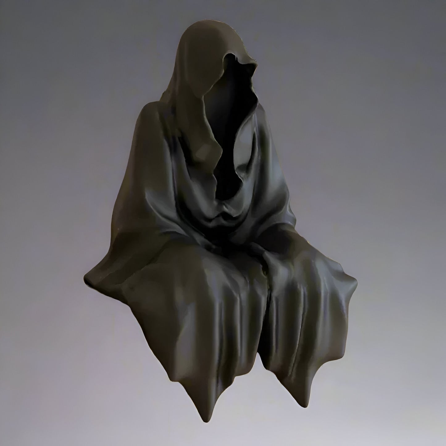 Sitting Ghost Lurking Spectre - Eerie Gothic and Halloween Decor - Celestial Crafts