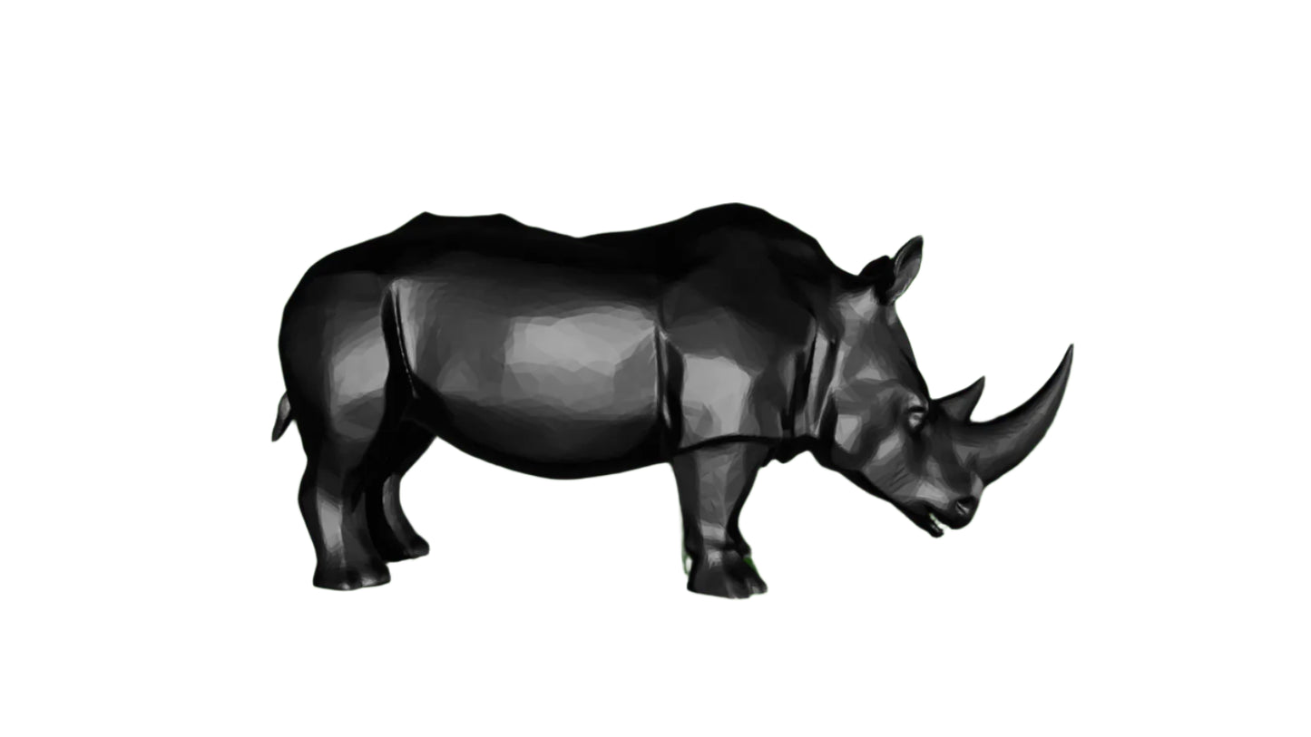 Rhino Statue - Bold Home Accent