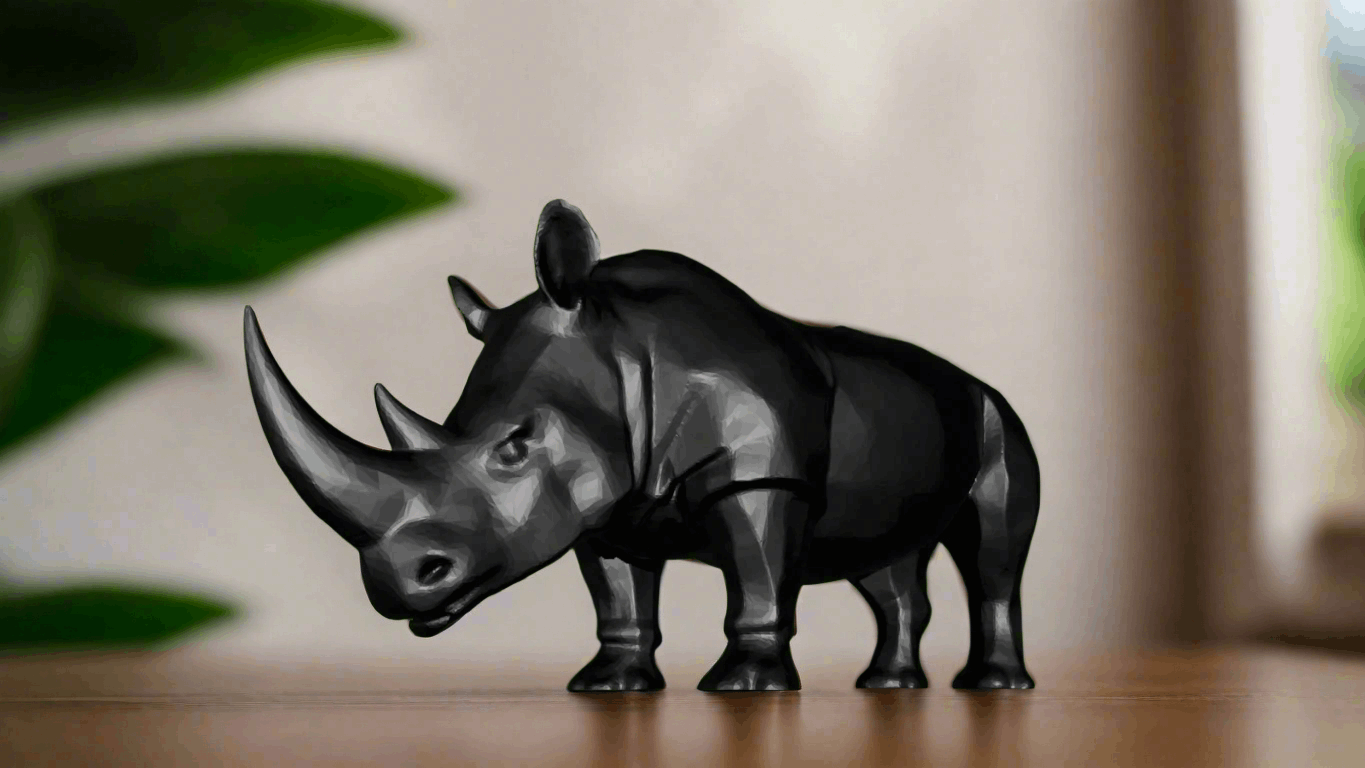 Rhino Statue - Bold Home Accent