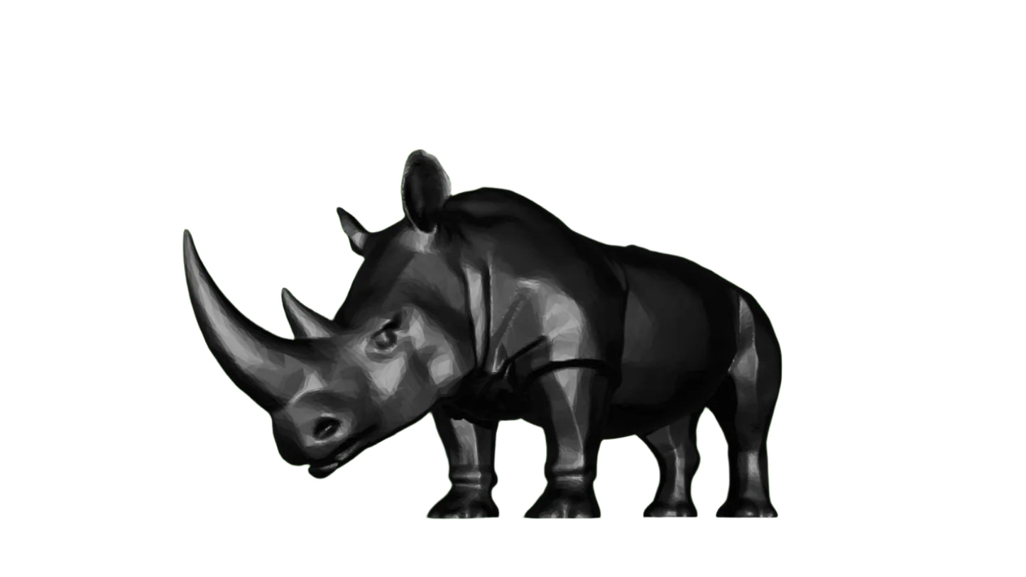 Rhino Statue - Bold Home Accent