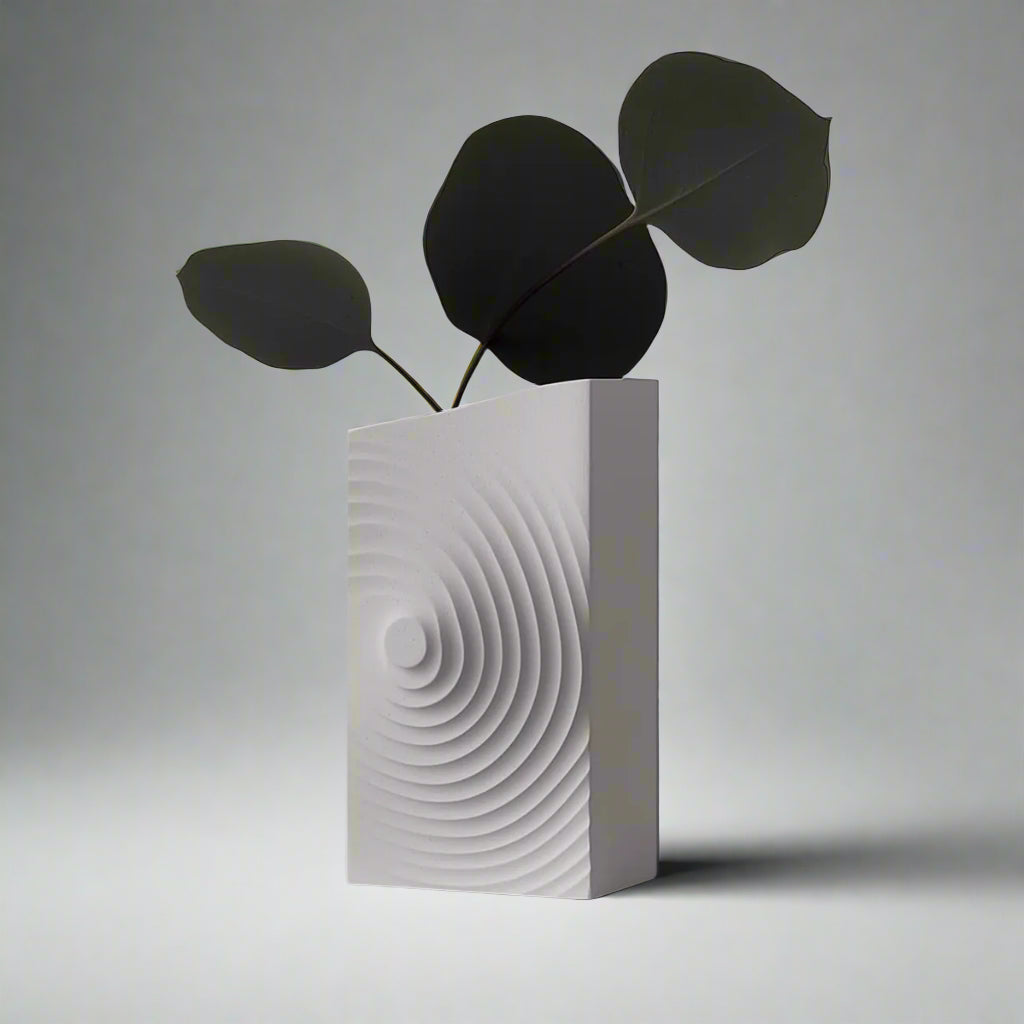 Ripple Cube Vase - Modern Art Design