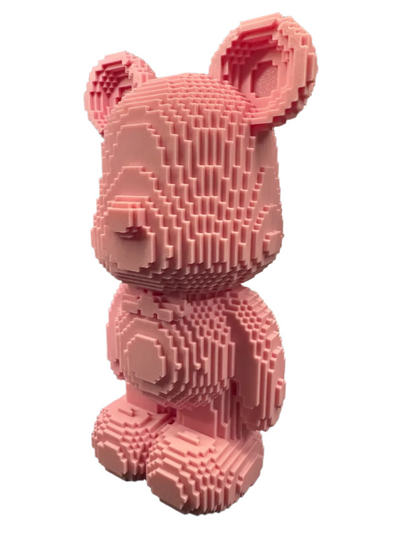 Bear Sculpture Showpiece for Home Decor | Pink Pixelated Bear Figurine India