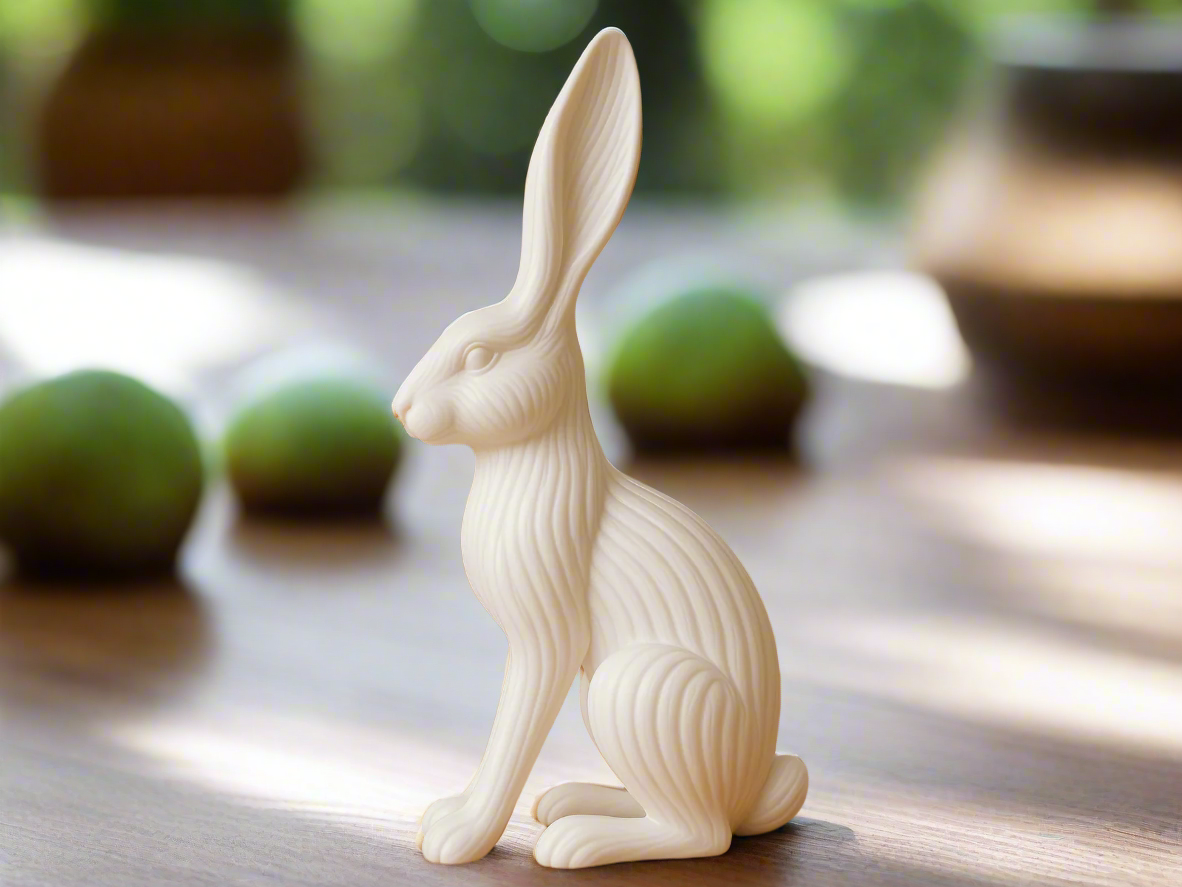 Festive Modern Bunny – Minimalist 3D Printed Holiday Decor