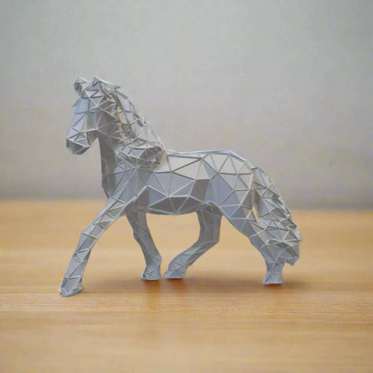 Geometric Horse Figurine: A Modern Masterpiece - Celestial Crafts