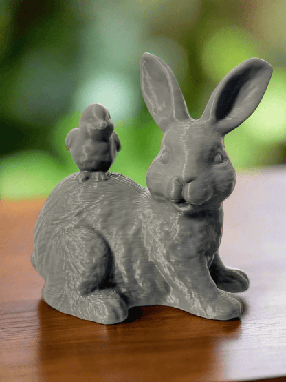 Easter Bunny with Chick Sculpture Showpiece for Home Decor | Rabbit Figurine India
