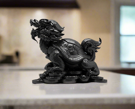 Chinese Dragon Turtle Sculpture for Prosperity and Longevity