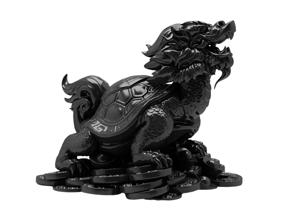 Chinese Dragon Turtle Sculpture for Prosperity and Longevity