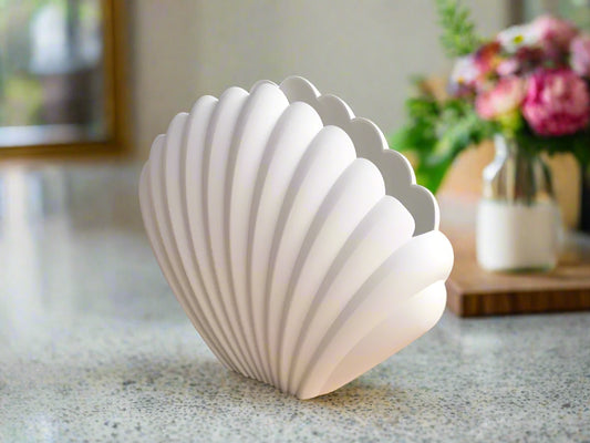 Coastal-Themed Seashell Vase