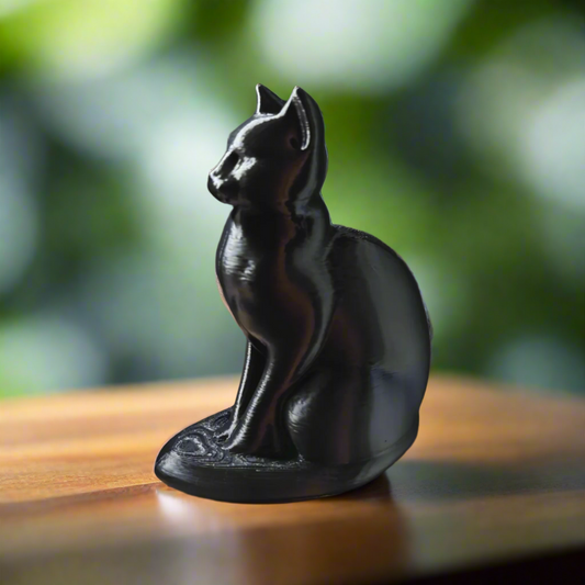 Black Cat Figurine – Mysterious Halloween or Everyday Decor