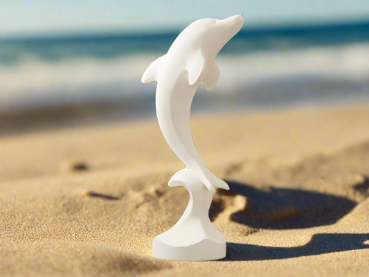 Minimalist Dolphin on Wave