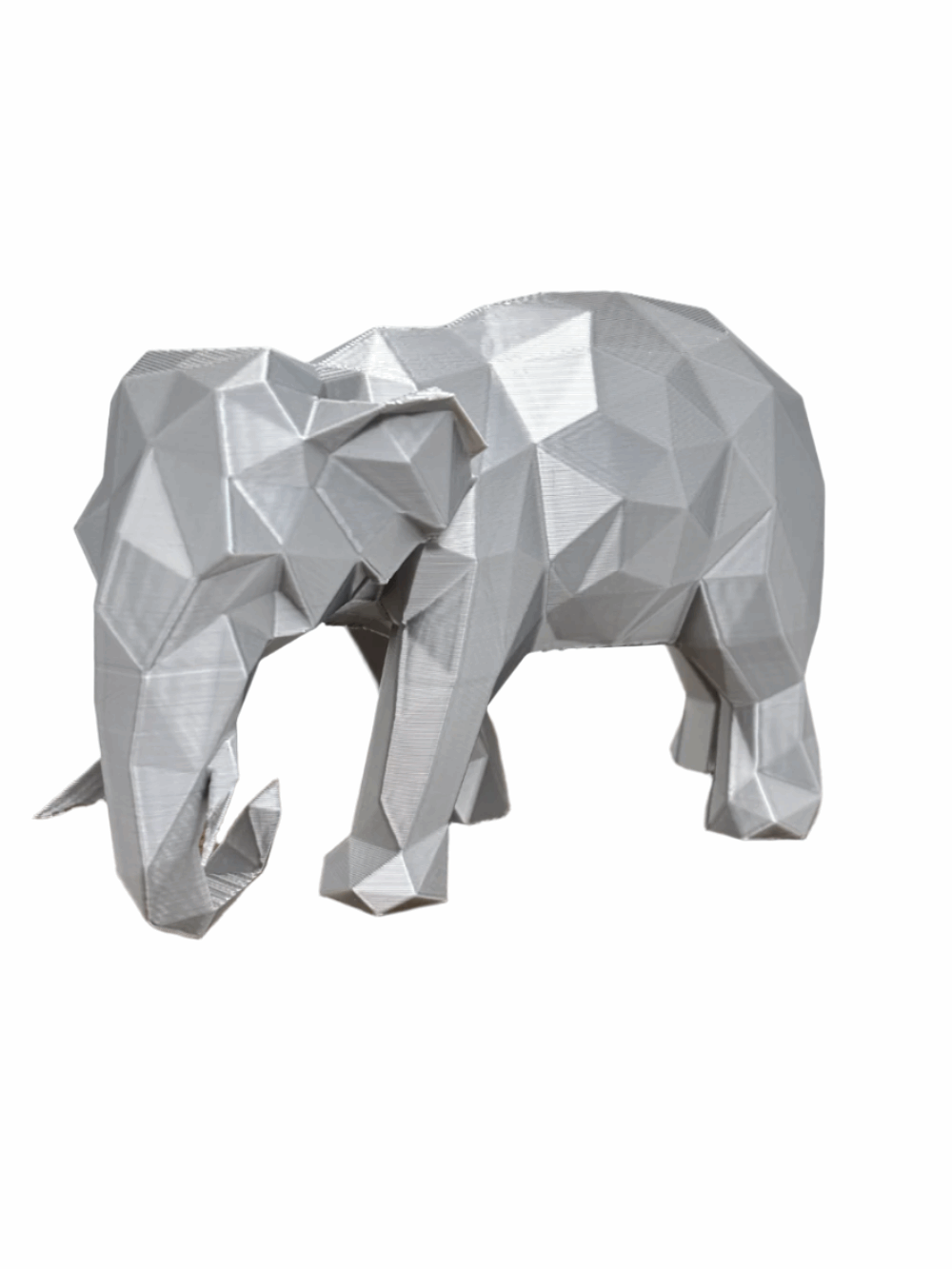 Low-Poly Elephant Figurine