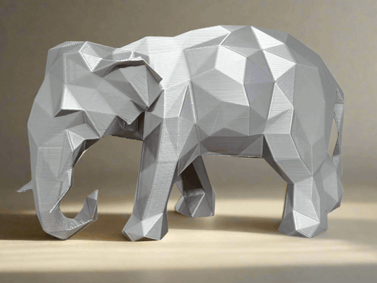 Low-Poly Elephant Figurine
