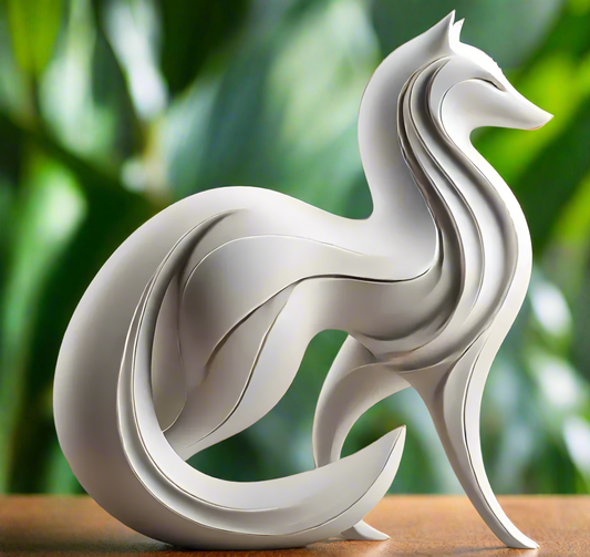 Minimalistic Wolf Sculpture