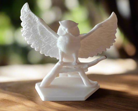 Angel of Silence Owl Figurine – Mystical Animal Decor