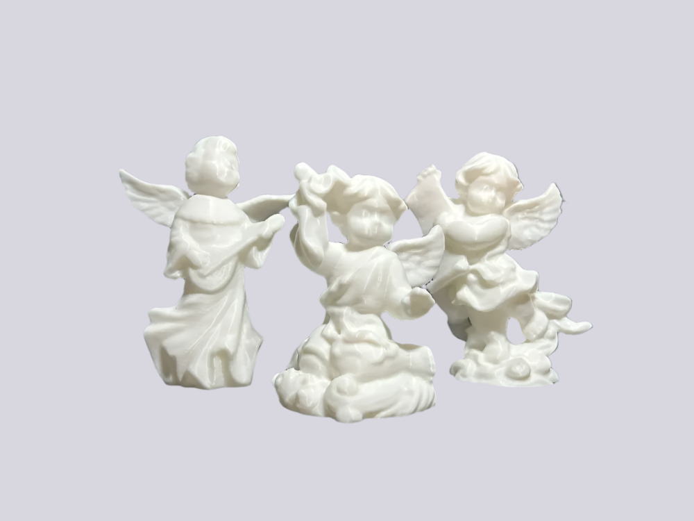3D Printed Angel Musicians: Set of Three Figures