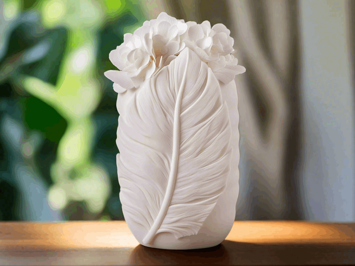 Feather Bloom Vase