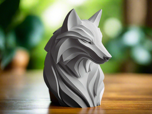 Modern Wolf Statue