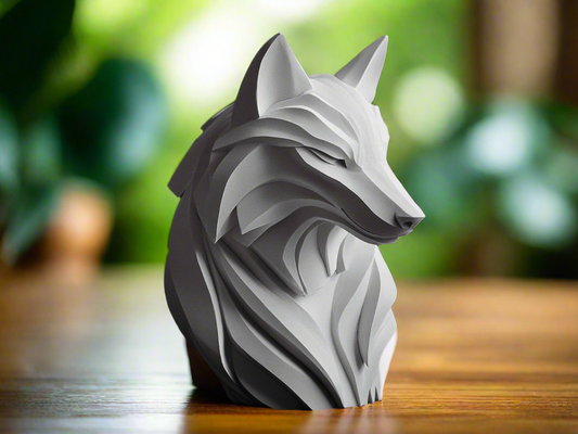 Modern Wolf Statue