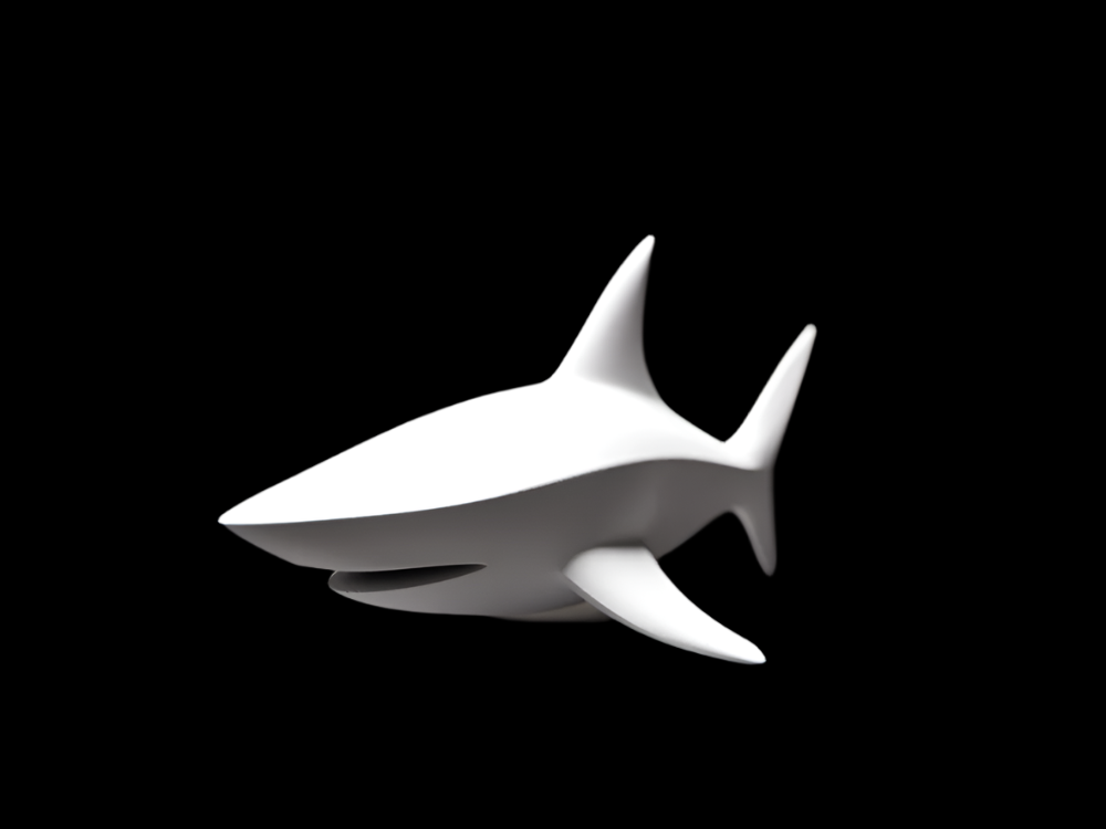 Elegant White Shark Figurine: Modern Ocean Decor