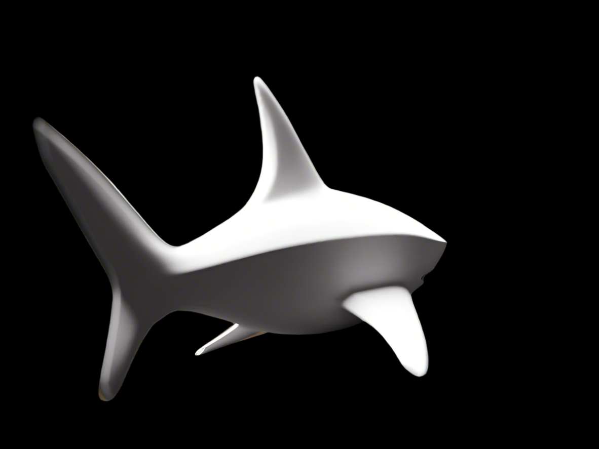 Elegant White Shark Figurine: Modern Ocean Decor