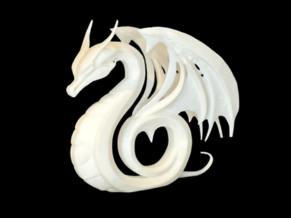 Minimalist Dragon with Heart