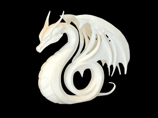 Minimalist Dragon with Heart