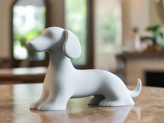 Cute Dachshund Figurine – Adorable 3D Printed Dog Decor