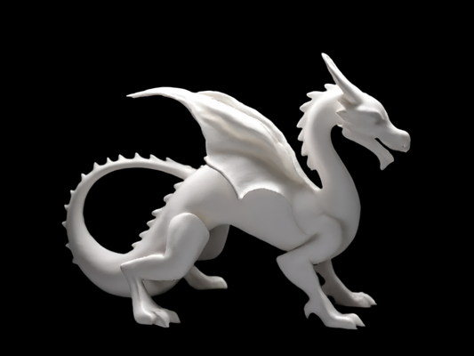 Majestic White Dragon Statue: Unique Home Accent