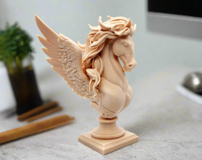 Pegasus Bust – Majestic Winged Horse Sculpture - Celestial Crafts