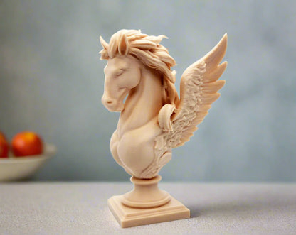 Pegasus Bust – Majestic Winged Horse Sculpture - Celestial Crafts