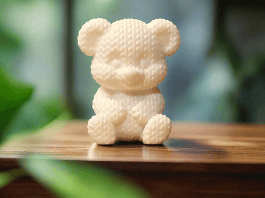 Cute Knitted Bear White decorative showpiece