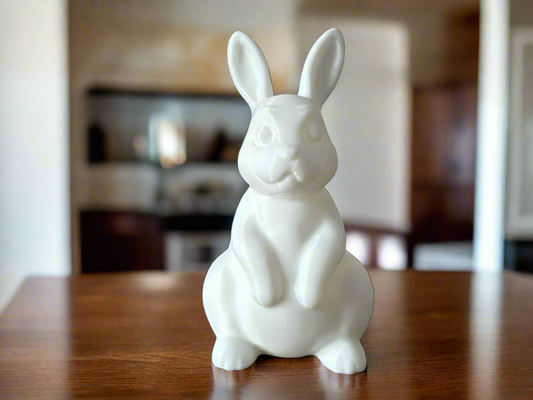 Charming White Rabbit Figurine