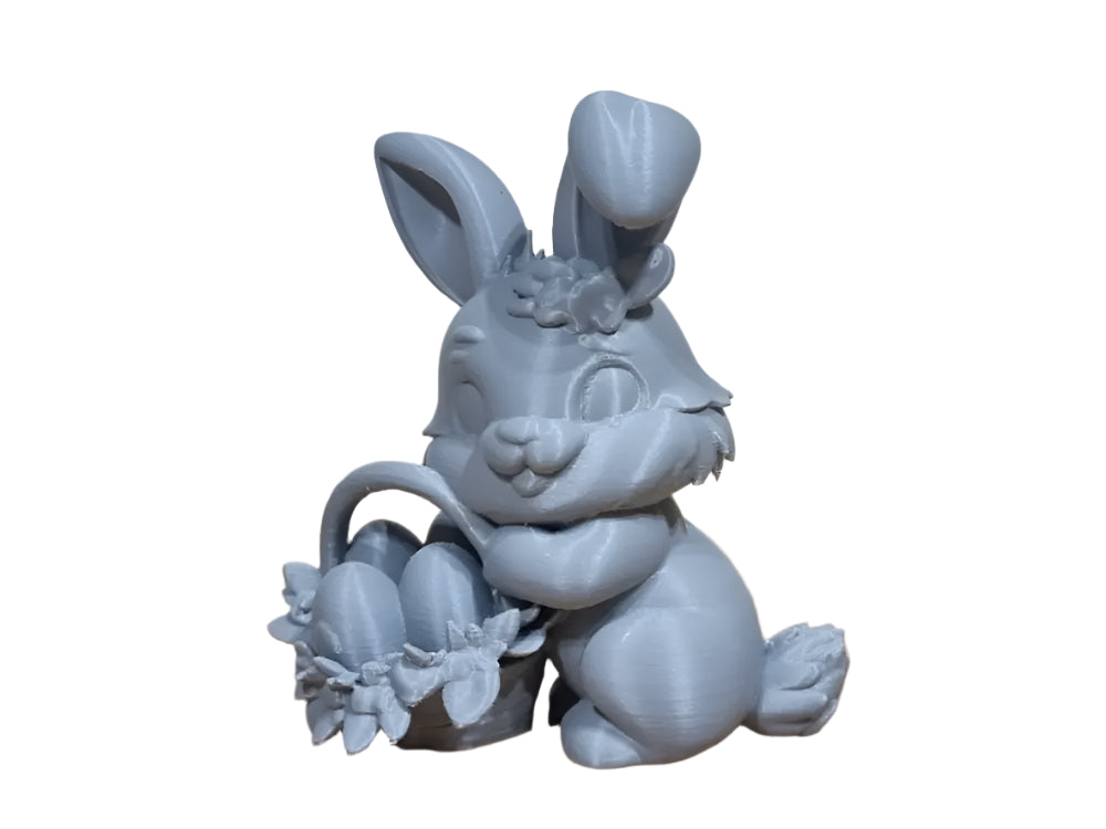 Easter Bunny with Basket Figurine