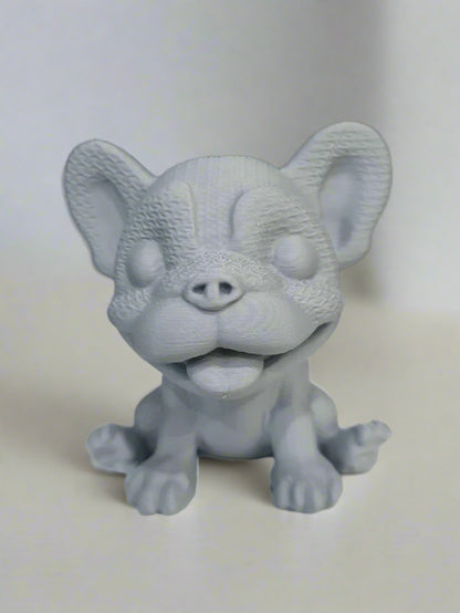 Sweet Knitted French Bulldog Figurine