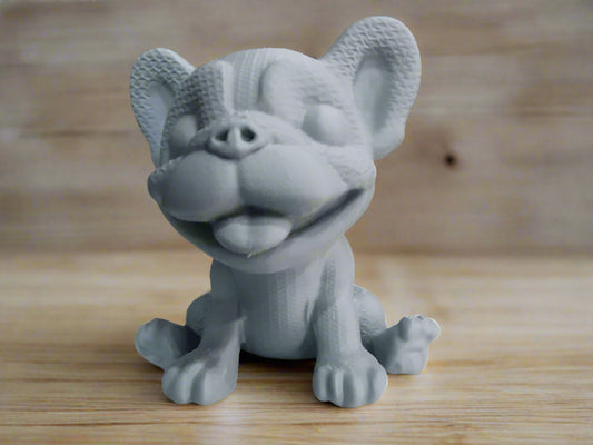 Sweet Knitted French Bulldog Figurine