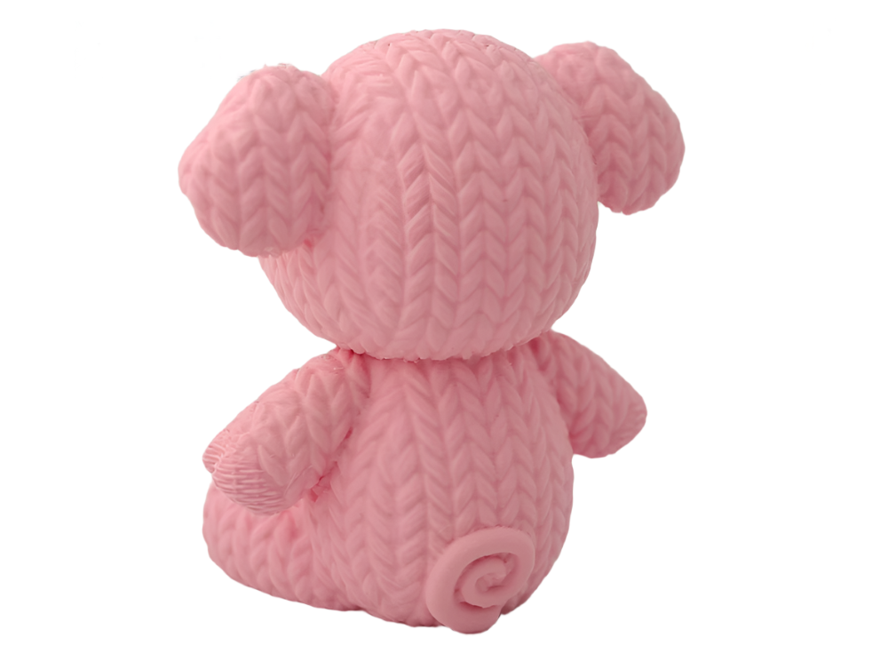Knitted Pig Figurine -Pink Decor