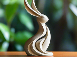 Festive Easter Bunny Sculpture