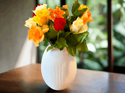 Fluted Easter Egg Vase