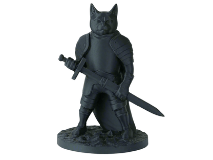 Knight Cat Figurine