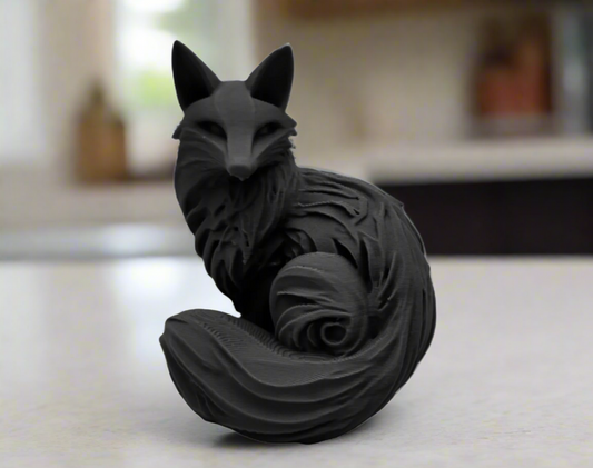Elegant 3D Printed Fox Figurine for Home Decor