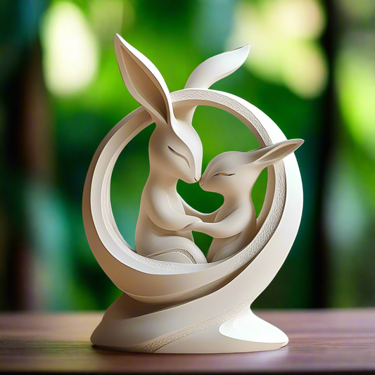 Charming Easter Bunny Figurine