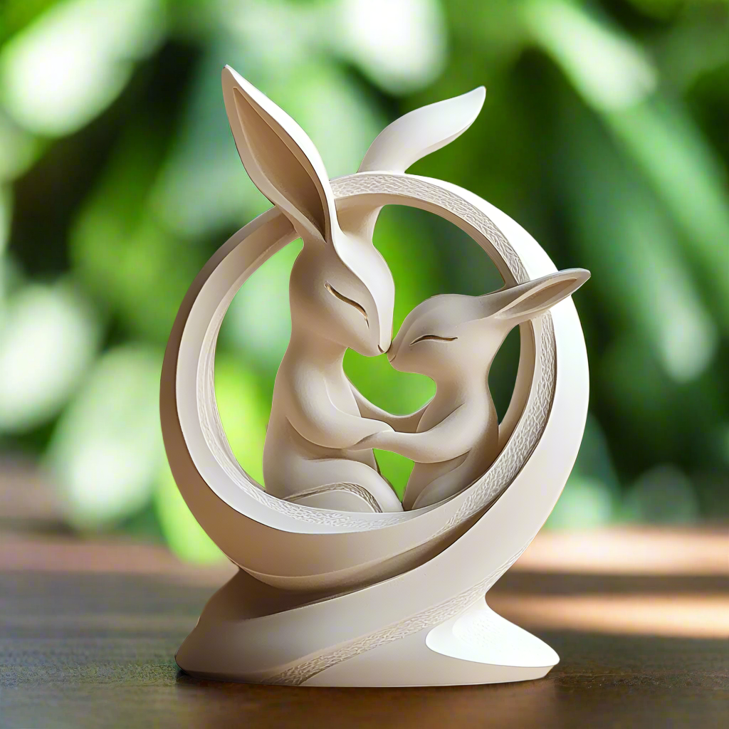Charming Easter Bunny Figurine